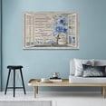 thumbnail image 3 of Farmhouse Daisy Wall Art Rustic Country Blue Flower Pictures Wall Decor Floral Just Breathe Painting Canvas Print Framed Home Artwork for Living Room Bedroom Bathroom Office 12"x16", 3 of 6