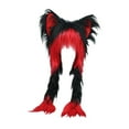 thumbnail image 4 of lionlar Chapeau Cosplay Anime Oreilles de Chat Mignon pour Fête d'Halloween Carnaval Noir Rouge, 4 of 9