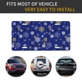 thumbnail image 5 of Zufioo Golden Snowflakes Royal Blue Print Car Aluminum Front License Plate, 12x6 Inch Decorative Personalized Car License Plate Car Accessories, 5 of 8