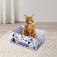 thumbnail image 6 of perfeclan Cardboard Cat Scratching Box, Catnip Box, Bed Grinding Claws, Kitty, Large Wide Lying Box, Compact Cat Scratching Pad, Corrugated Cardboard Dark blue, 6 of 9
