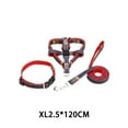thumbnail image 4 of yingyy Harnais Laisse pour Chien Collier Réglable pour Ensemble Collier Laisse en Denim pour Petit Moyen Grand Chien Entraînement Quotidien Marche Course Rouge 3 Pcs TG, 4 of 4