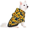 thumbnail image 2 of Honeii Sunflowers Print Small Dog Hoodies Pet Hooded Sweatshirts Fall Winter Puppy Cat Sweaters Warm Clothes for Small Dogs Outfits Costume-X-Small, 2 of 7