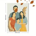 thumbnail image 3 of Qisvanset Family Portrait Abstract Canvas Wall Art 15.75x11.81 Inches, 3 of 8