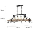 thumbnail image 4 of Blakes 4-light Metal Kitchen Island Chandelier with Pot Hooks, 4 of 6