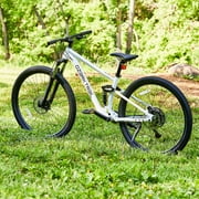 Ozark Trail 29 FS.2 Slalom Full Suspension Mountain Bike, 29 Wheels, Medium Frame, Fits Riders 56 - 59, Off-White, Adult