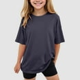 thumbnail image 5 of Povozer Girls Shirts Short Sleeve 12 Months-8 Years 2025 Girls Short Sleeve/Sleepless T Shirts Casual Crewneck Fashion Tees Kids Summer Tops for 7-8 Years,Black, 5 of 6