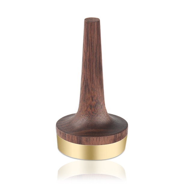 Moyic Soporte de almacenamiento de anillos de madera, Base de latón, torre de joyería de Vintage, estante ahorrador de espacio para niñas, Artesanía Madera NO1 Moyic HA009948-01