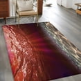 thumbnail image 2 of 4'x6' Area Rugs, Red Ocean Waves Indoor Outdoor Area Rug for Living Room Bedroom, Summer Beach Coastal Abstract Washable Bathroom Rugs Kitchen Floor Carpet Mats Home Decor Aesthetic, 2 of 8