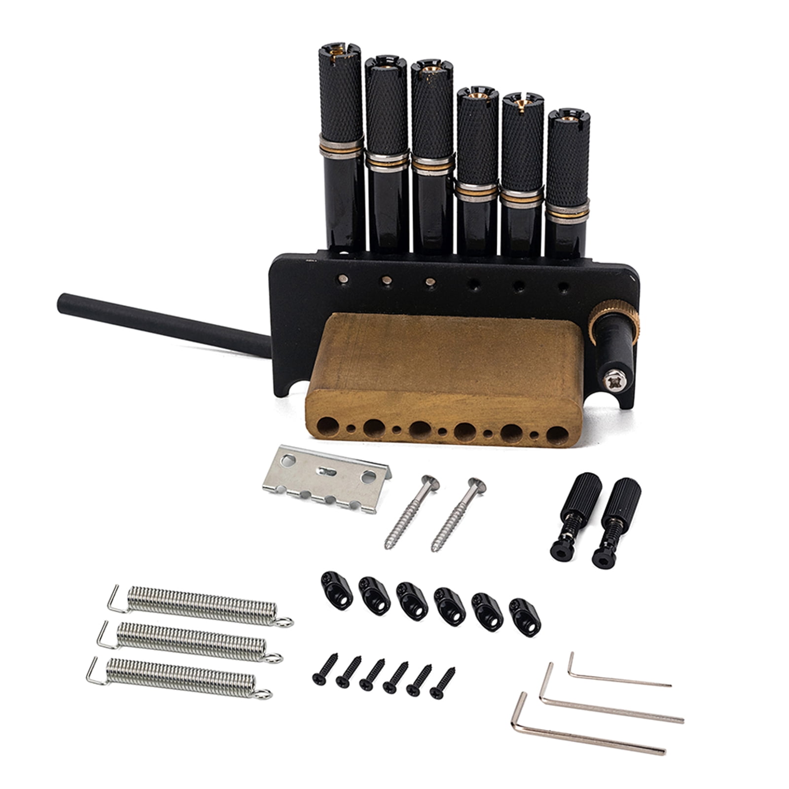 Headless Guitar Bridge Tremolo Set with Mounting Screws Tailpiece 6/7 Strings Electric Guitar Replacement Parts