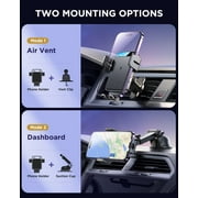 JOYROOM 3 in 1 Wireless Car Charger, 15W Fast Charging Phone Car Mount Auto-Clamping Windshield Dashboard Air Vent Car Phone Holder for iPhone, Samsung, All Smartphones