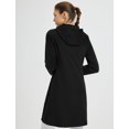thumbnail image 2 of BALEAF Women's Fleece Sweatshirt Dress Thermal Long Winter Fall Tunic Dresses Outfits with Pocket Hooded Pullover Black L, 2 of 7