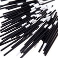 thumbnail image 3 of Cepillos labiales desechables de felpa, 100 unidades, cabezal blanco y mango negro, tamaño de 9 cm, prácticos y sanitarios para un solo uso., 3 of 7