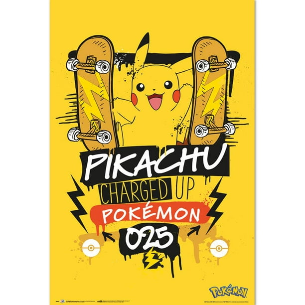 discolor Arab læder Pokemon Charged Up Pikachu Poster - Walmart.com