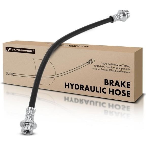 A-Premium Rear Driver or Passenger Brake Hydraulic Hose Compatible with Select Nissan Models - 200SX 1995-1998, Sentra 1995-1999, 1.6L - Replace# 462148B700