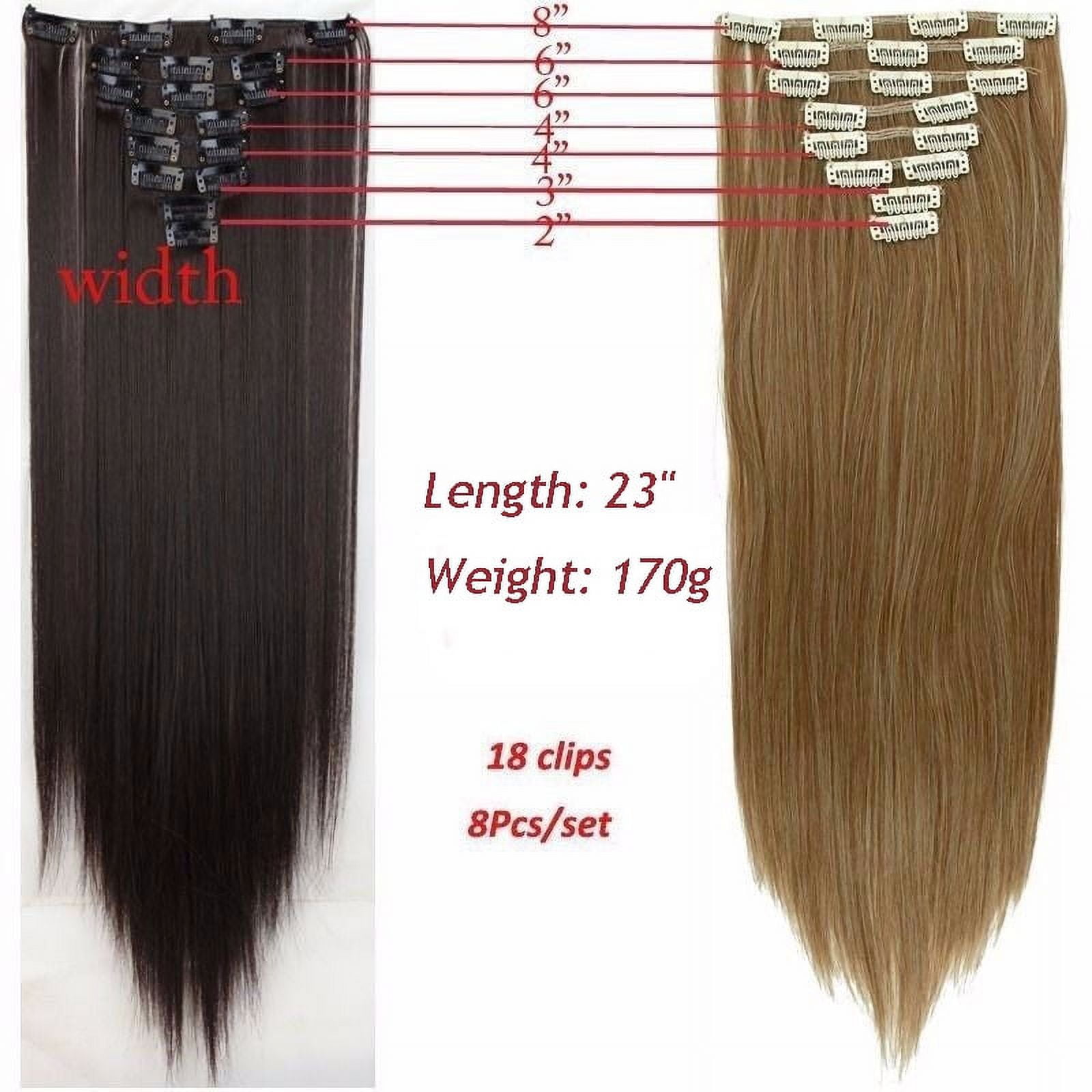 CAISHA by PRETTYSHOP XXL 18 8 Pieces Set Clip In Extensions Hair