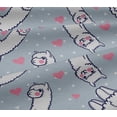 thumbnail image 5 of oneOone Cotton Jersey Grayish Blue Fabric Sheep Nursery Decor Quilting Supplies Print Sewing Fabric By The Yard 58 Inch Wide, 5 of 6