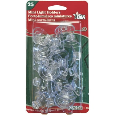 Adams 7501-00-1040 Clear Mini Suction Cup Hooks Light Holders