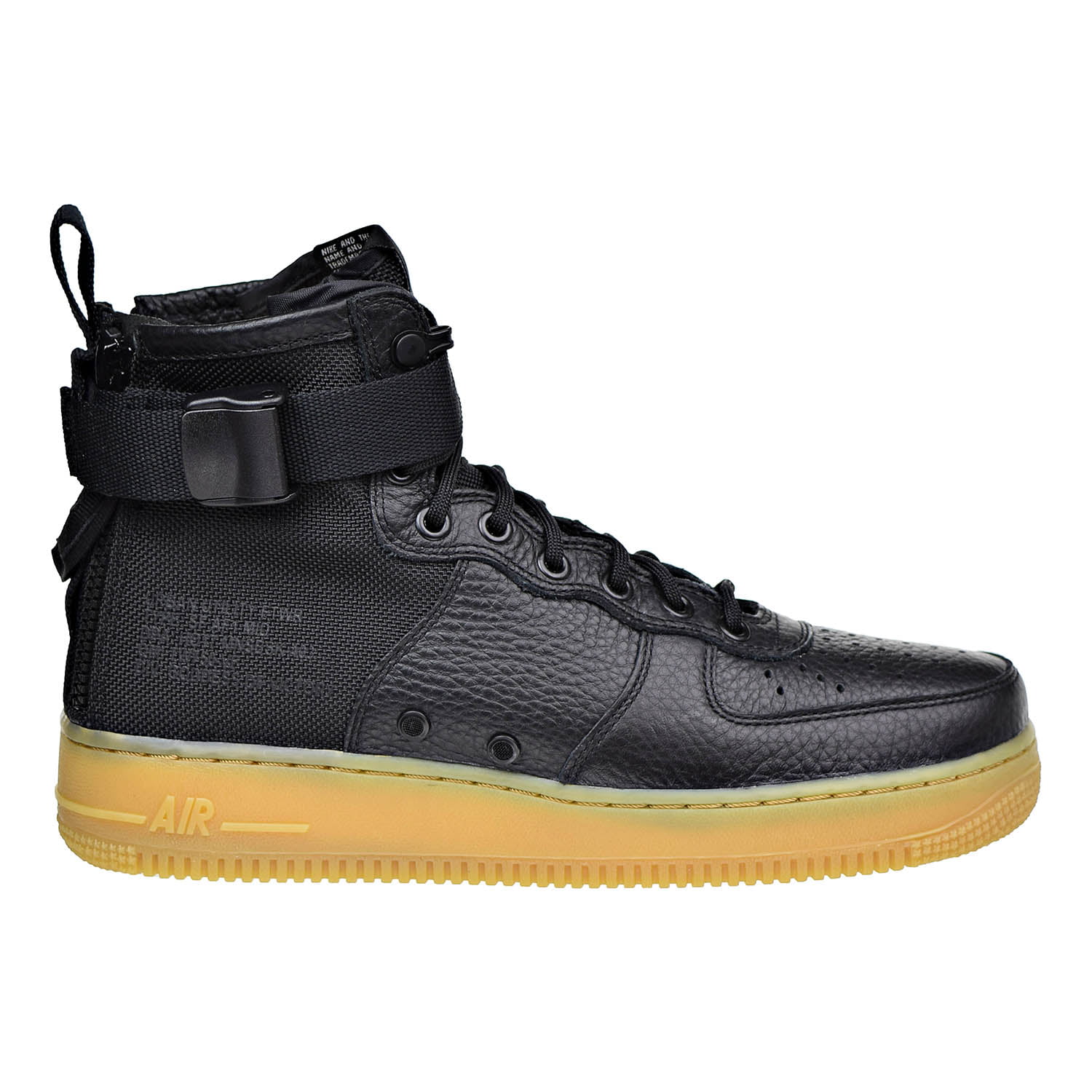Nike SF Air Force 1 MID Mens Shoes Black/Gum Light Brown 917753-003 ...