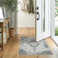 thumbnail image 2 of ODIKA 2'x3' Washable Accent Rug Pet Friendly, Bedside Mat Large Beige Vintage Farmhouse Distressed Geometric Border Dining for Bedroom, Nursery, RV, 2 of 7