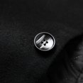 thumbnail image 4 of Defitshape Men's Wool Blend Coat Long Sleeve Winter Singel Breasted Peacoat Fall Slim Fit Jackets Business Casual Dressy Split Pocket Work Outerwear Lapel Collar Slim Fit Top Coat Black Large, 4 of 5