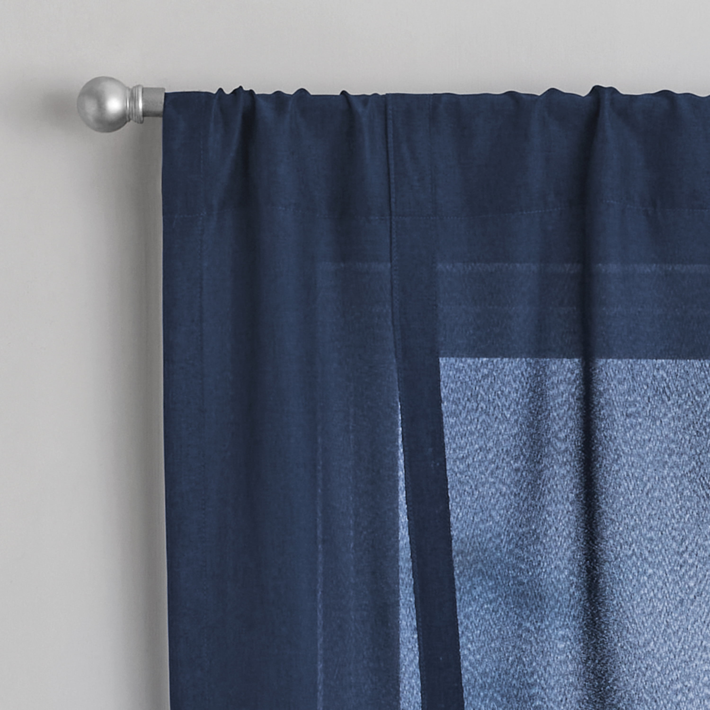 (2 pack) Mainstays Tie Up Balloon Shade 63" Valance, Poletop Blue Cove, Polyester, Sheer, Adult