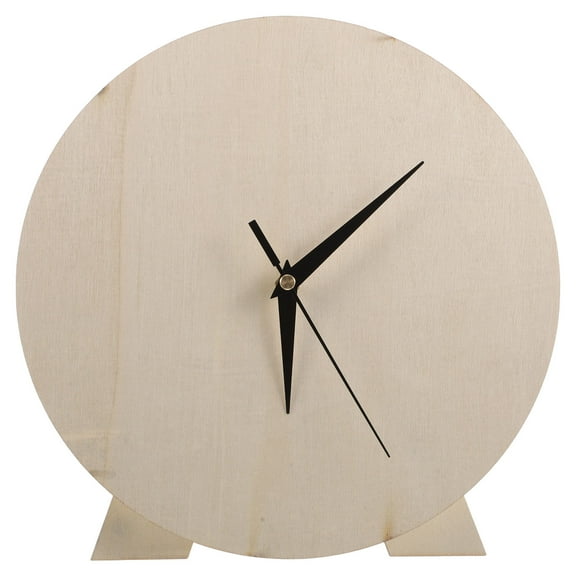 OULII Beige Wooden Blank Clock Face for Creative DIY Projects Home Decor