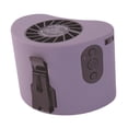 thumbnail image 3 of Ventilador de cintura Ventilador de refrigeración portátil Carcasa de silicona con cordón Clip recargable Cinturón Ventilador colgante para cuello Gris, 3 of 9