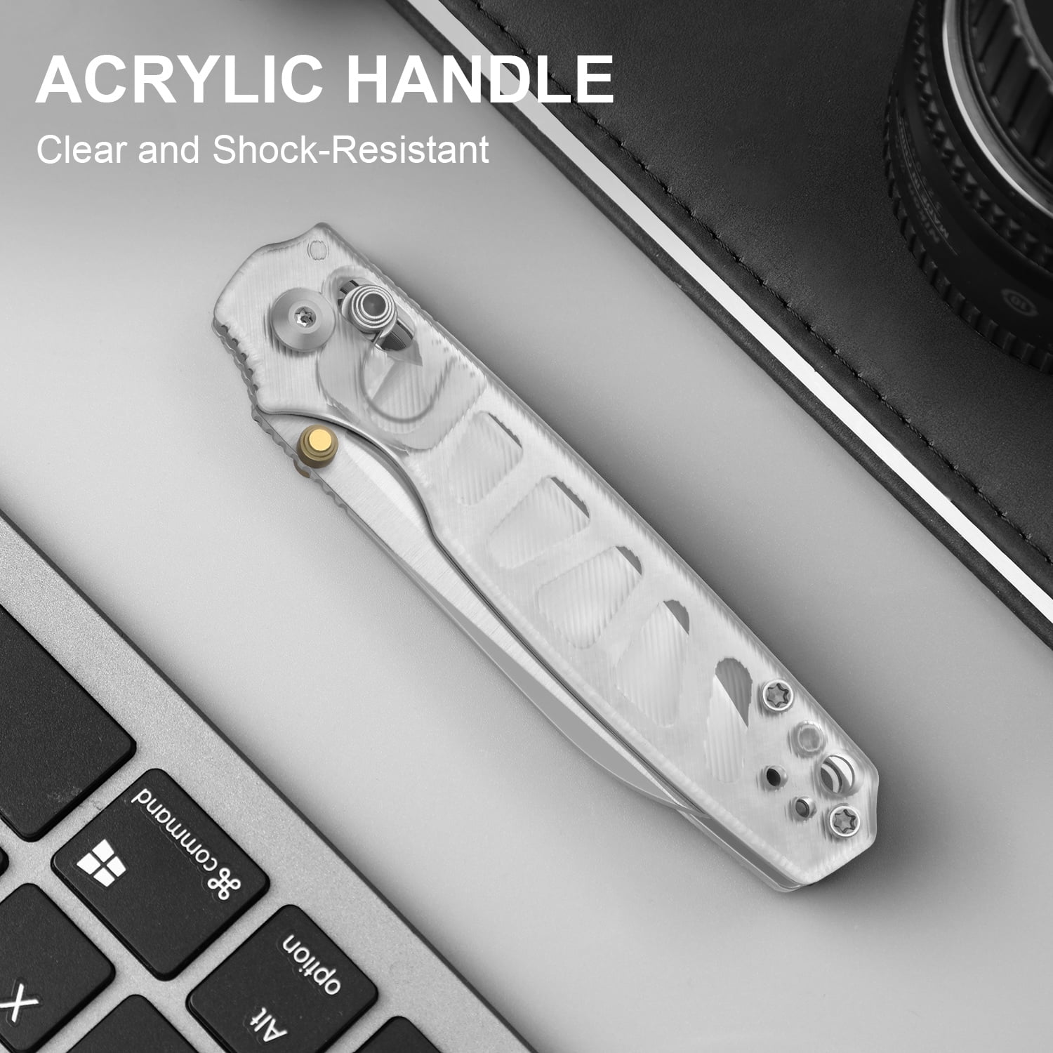 Kizer Pokiman CS EDC Folding Pocket Knife AEB-L Blade Acrylic Handle V3789A5