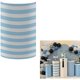 thumbnail image 1 of wonima02 Blue Stripes Cylinder Covers for Boss Boys Birthday Parties Pedestal Plinth Stretchy Fabric Cover Kids Baby Shower Banquets Birthday Tablecloth Party Decorations 22''26'', 1 of 1