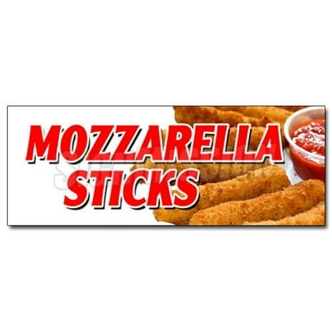 24 in. Mozzarella Sticks Decal Sticker - Marinara Dipping Fried Hot Cheese Food