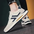 thumbnail image 5 of Men'S Versatile Mid-top Sneakers with Fabric Upper, Rubber Sole, and Cloth Insole， Running Casual Youth Dad Trendy Shoes |, 5 of 7
