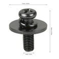 thumbnail image 4 of 10Pcs Drum Set Lug Screw Replacement Metal Musical Instrument Drum Kit Ear Claw Hook Mount Screw Accessory Black, 4 of 8