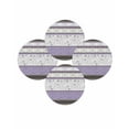 thumbnail image 7 of 13 Inch Round Placemats Set of 4, Purple Geometric Non Slip Heat Insulation PP Table Mats, Stripes Boho Spring Flowers Country Rural Washable Place Mats for Kitchen Dining Party Table Decor, 7 of 7