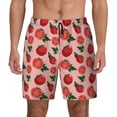 thumbnail image 3 of Uemuo Tomatoes Pattern Mens Swim Trunks Quick Dry Board Shorts with Mesh Lining, Stretch Beach Shorts Quick Dry No-Chafing Board Shorts-Small, 3 of 9