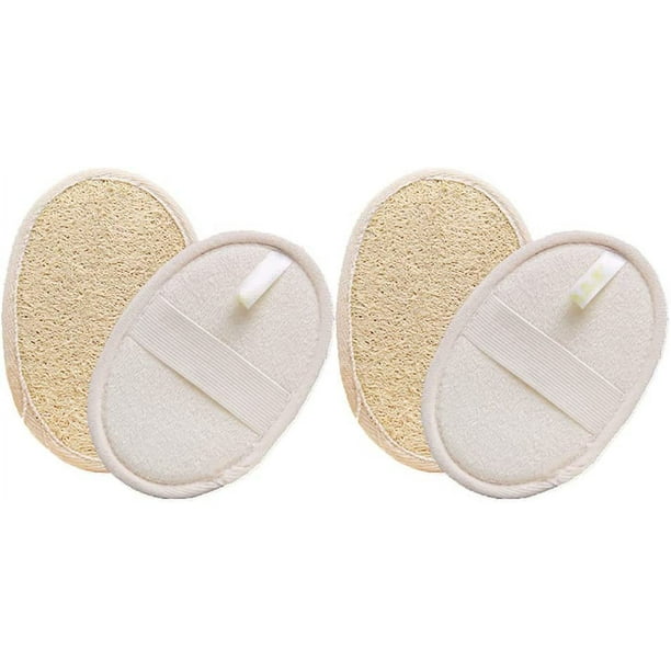 4 Pcs Exfoliating Loofah Pads Natural Luffa Sponges Luffa Exfoliating