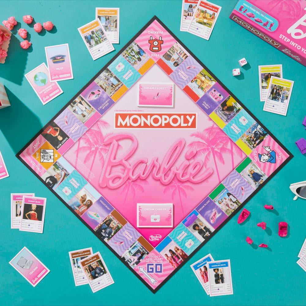 Monopoly: Barbie Edition Board Game, Family Games for 2-6 Players, Ages 8+