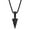 Black, variant on UDIYO Arrowhead Pendant Men Necklace Vintage Alloy Chain Spearpoint Necklace Fashion Accessories