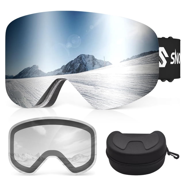 Gafas de esquí Snowalva sin marco con 2 lentes de esquí con imanes UV400