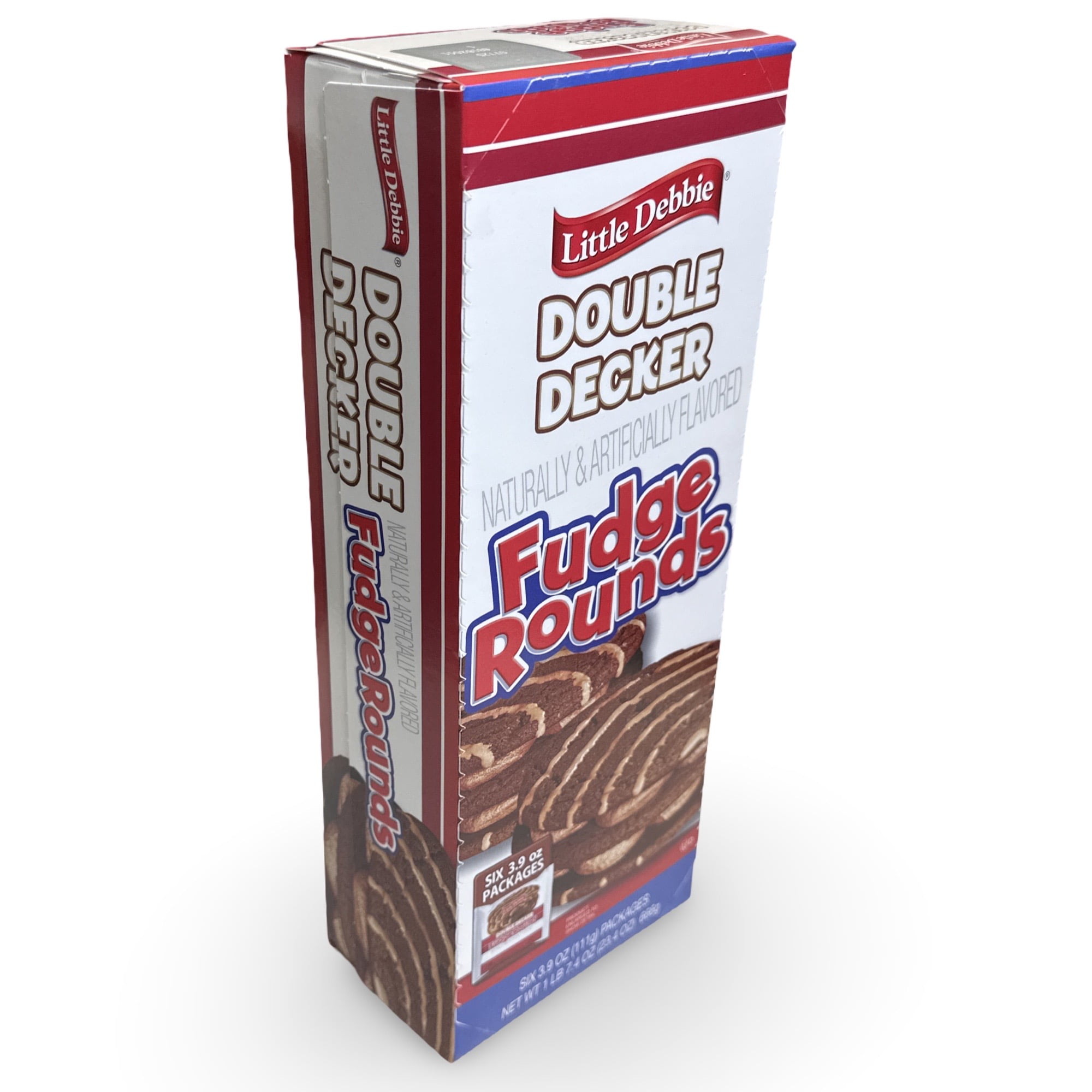 Little Debbie Large Sized Double Decker Rounds, Individually Wrapped (Fudge, Pack of 18)