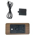 thumbnail image 3 of Reloj despertador digital LED Reloj de mesa pequeño similar a la madera con pantalla de fecha y temperatura, 3 brillos ajustables, control de voz, pantalla de 2 modos (negro) Sincero  Hogar, 3 of 7
