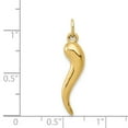 thumbnail image 3 of 14k Yellow Gold Italian Horn Charm, 3 of 4