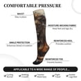 thumbnail image 3 of Lsque Jungle Meditating Lion Pattern Sport Compression Socks for Men & Women 15-20 mmHg Knee High Nurse Pregnant Running Medical and Travel Athletic, 3 of 6