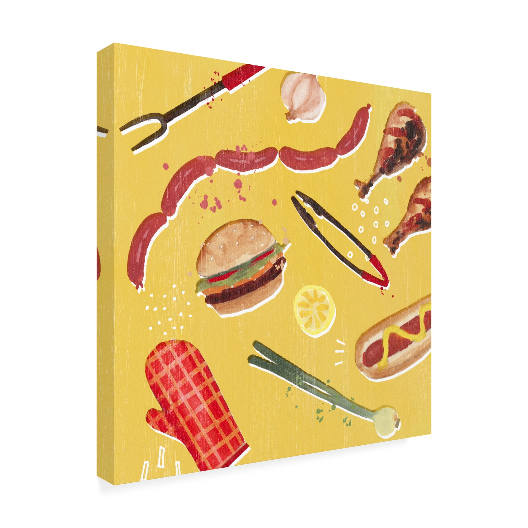 Trademark Fine Art 'Throw it on the Grill III' Canvas Art by Victoria Borges