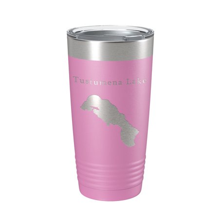 

Tustumena Lake Map Tumbler Travel Mug Insulated Laser Engraved Coffee Cup Alaska 20 oz Light Purple
