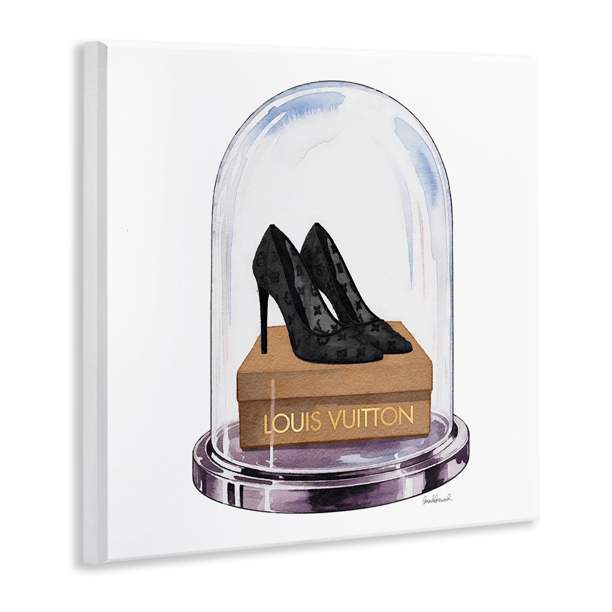 Stupell Industries Black Heels in Bell Jar Wall Plaque Art, design by Amanda Greenwood