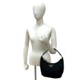 thumbnail image 2 of Pre-Owned PRADA Triangle Logo Plate Nylon Saffiano Leather Handbag Mini Tote Bag Black 32109, 2 of 10