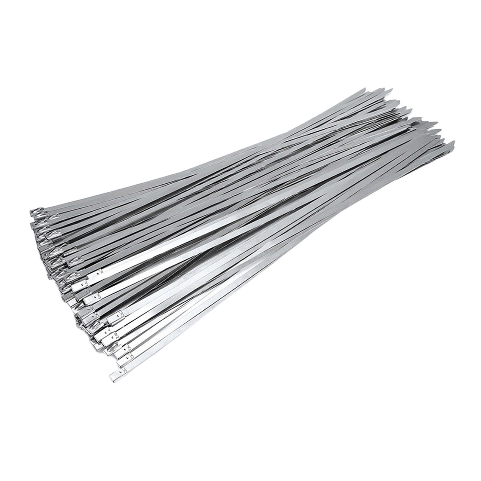 10x 6 in Stainless Steel Zip Ties Exhaust Wrap Coated Locking Cable Straps 