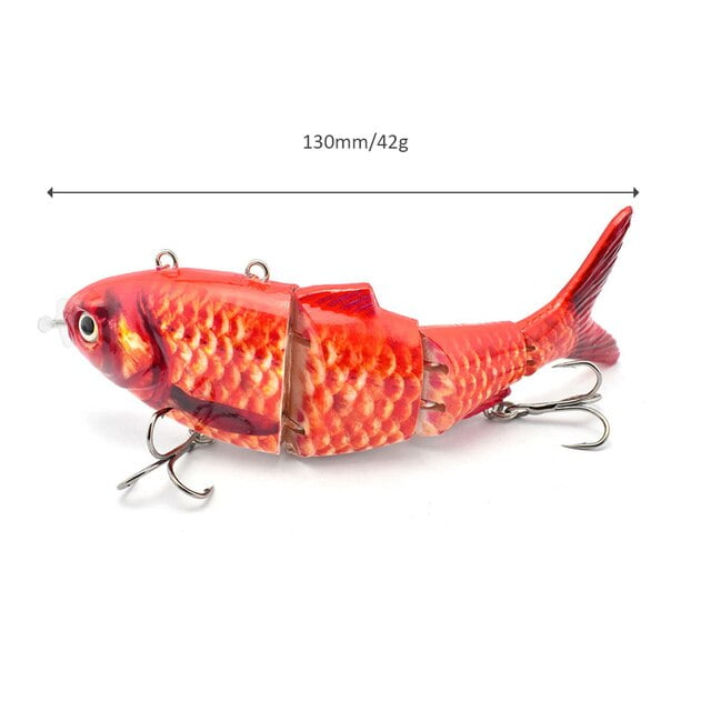 UMMH Fishing Lure Electric Wobbler Electronic Multi Jointed Bait 4 Segments Smart Swimming