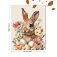 thumbnail image 3 of Qisvanset Bunny And Flowers Canvas Print 15.75x11.81 Inches, 3 of 8