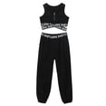 thumbnail image 5 of DPOIS Kids Girls Street Dance Outfit Tracksuit Crop Tank Top and Hip Hop Trousers, 5 of 6